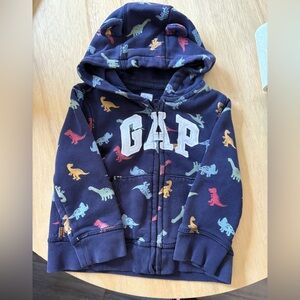GAP Navy Hoodie with Dinosaur Print